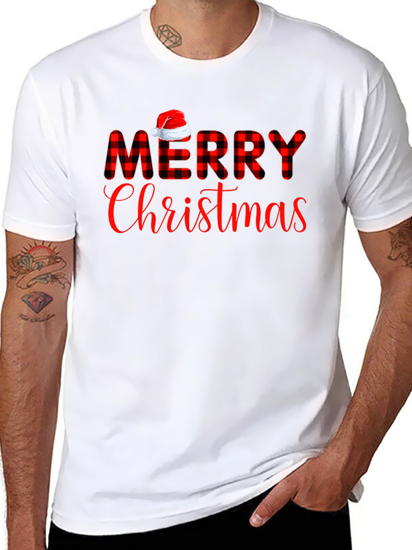 Merry Christmas Graphic Tee - Holiday Cheer