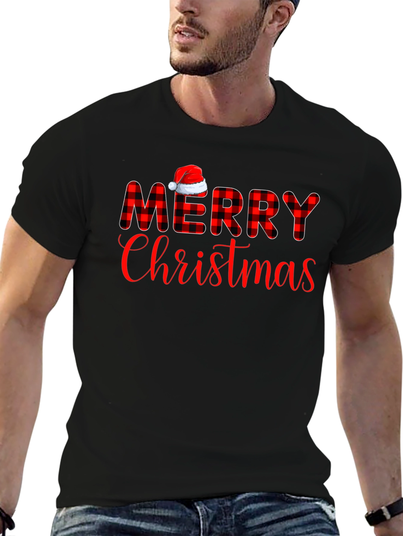 Merry Christmas Graphic Tee - Holiday Cheer