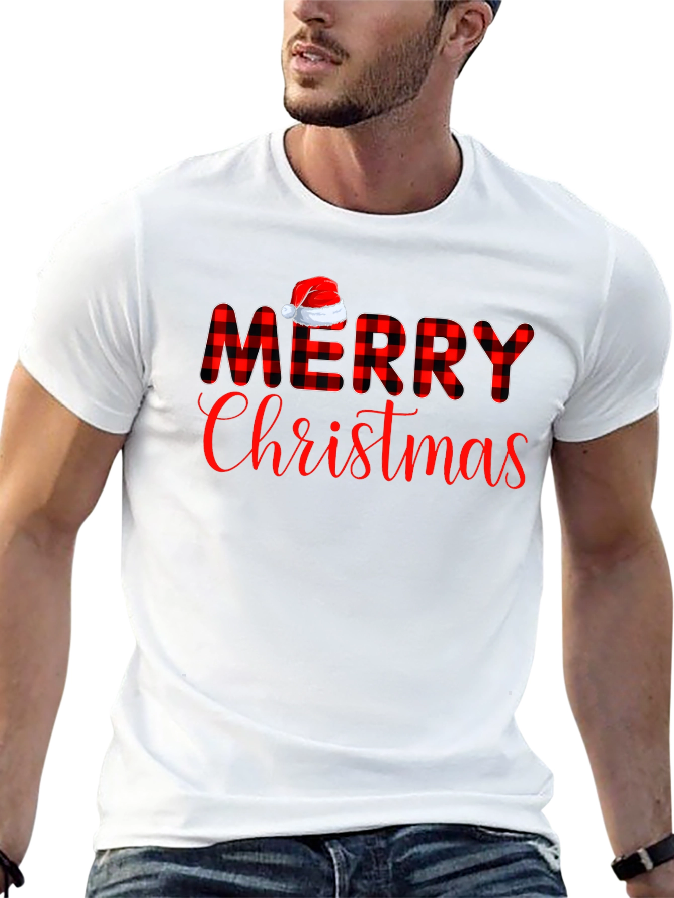 Merry Christmas Graphic Tee - Holiday Cheer