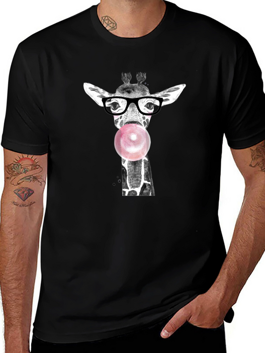 Giraffe Bubble Gum Graphic Tee