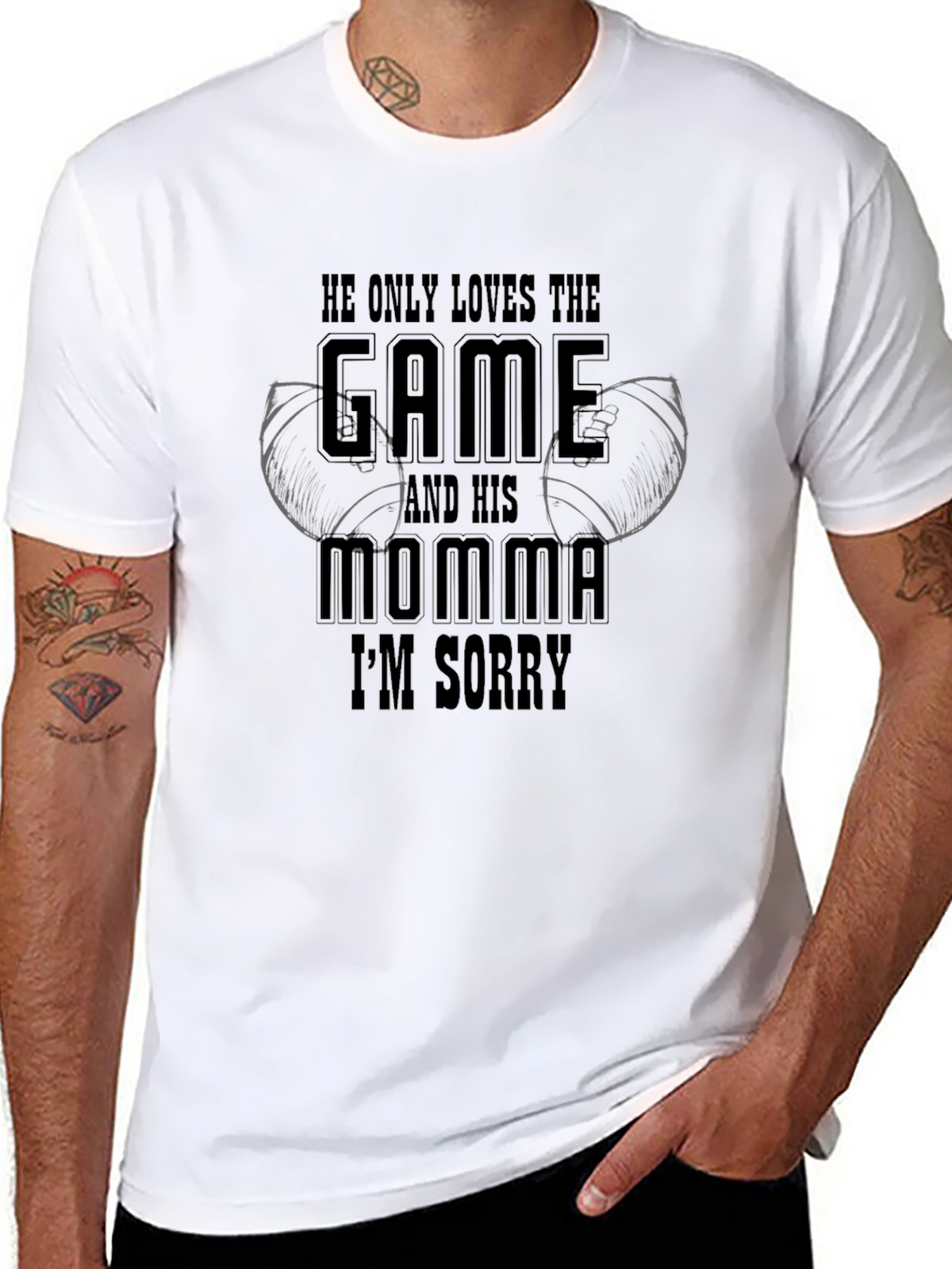 He Only Loves The Game Funny T-Shirt
