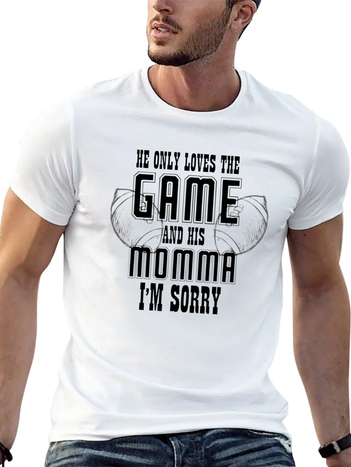 He Only Loves The Game Funny T-Shirt