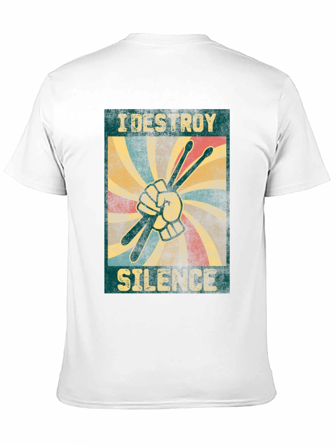 I Destroy Silence T-Shirt - Drummer Design