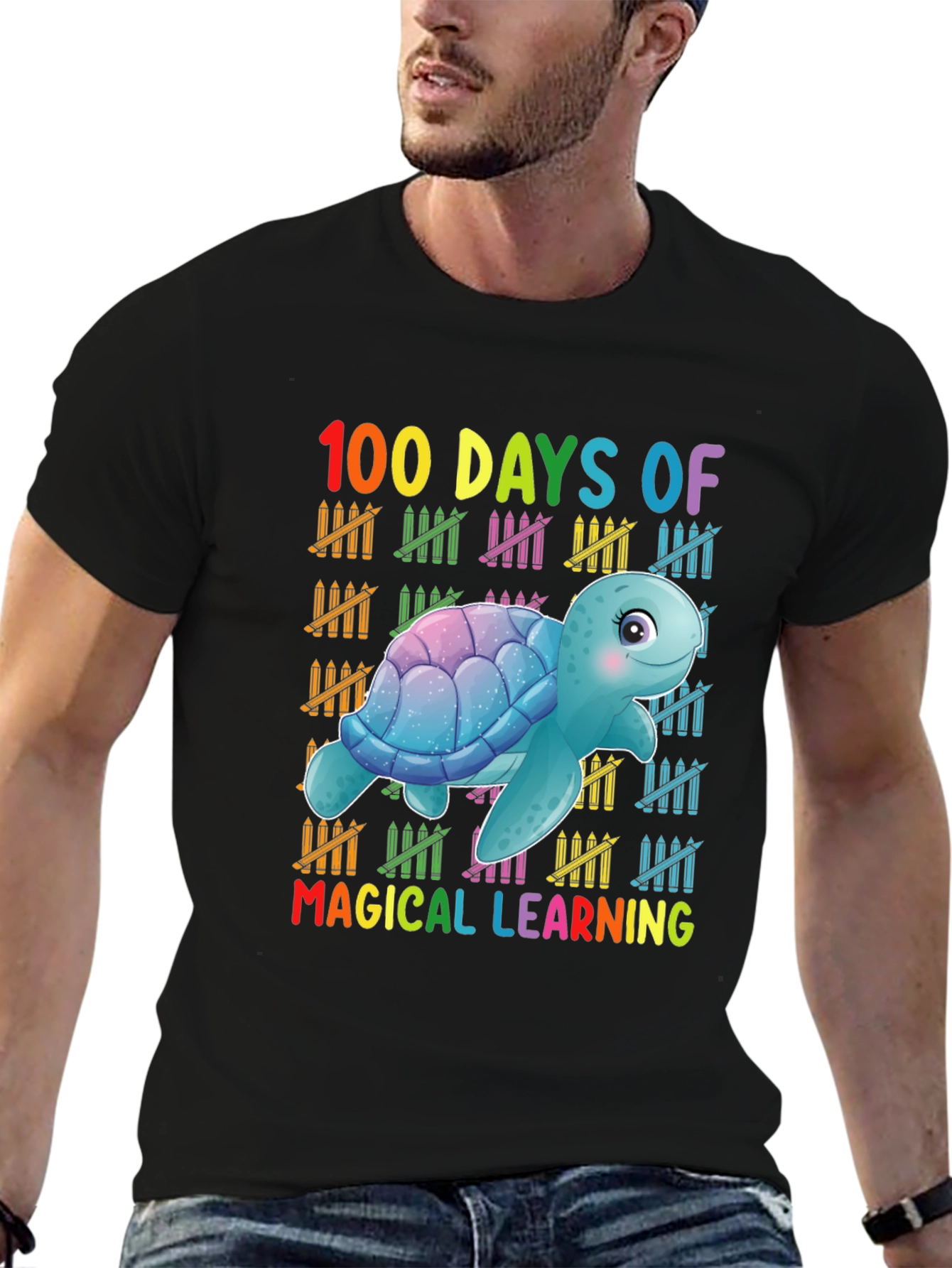 100 Days Of Magical Learning Turtle T-Shirt