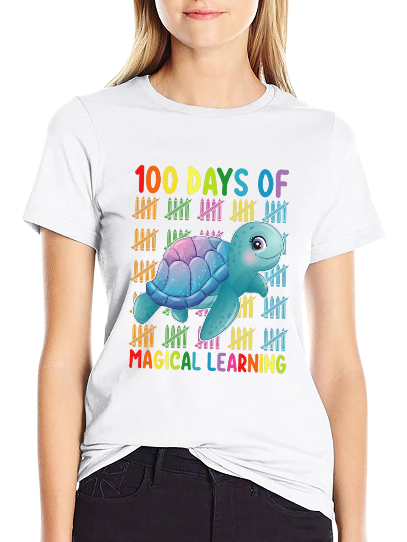 100 Days Of Magical Learning Turtle T-Shirt