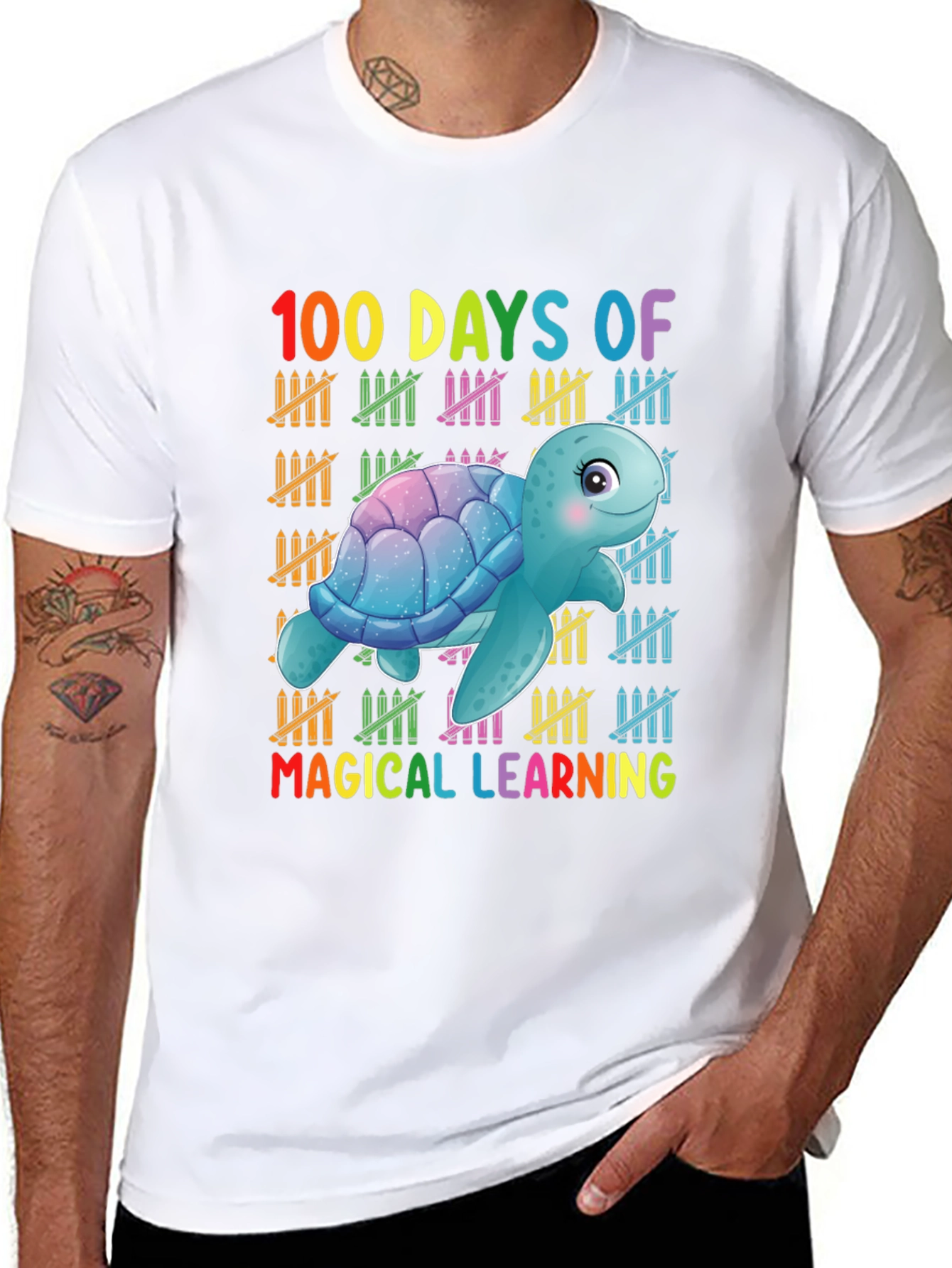 100 Days Of Magical Learning Turtle T-Shirt