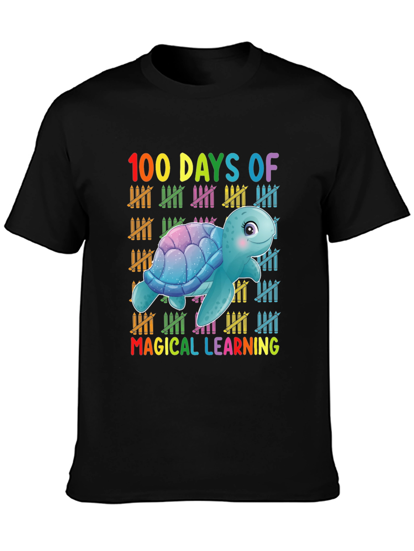 100 Days Of Magical Learning Turtle T-Shirt