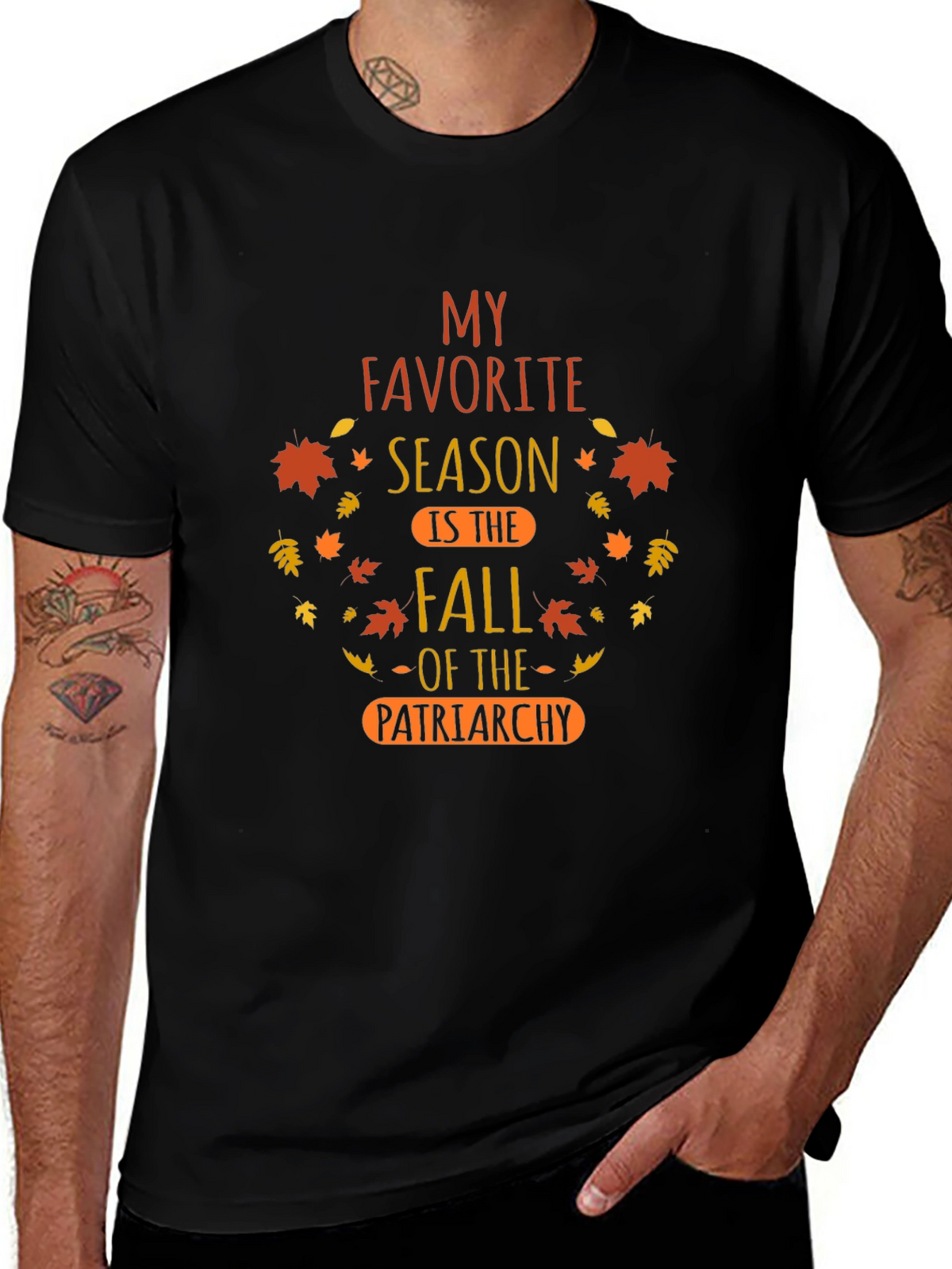 Fall of Patriarchy Graphic Tee - Autumn Season T-Shirt