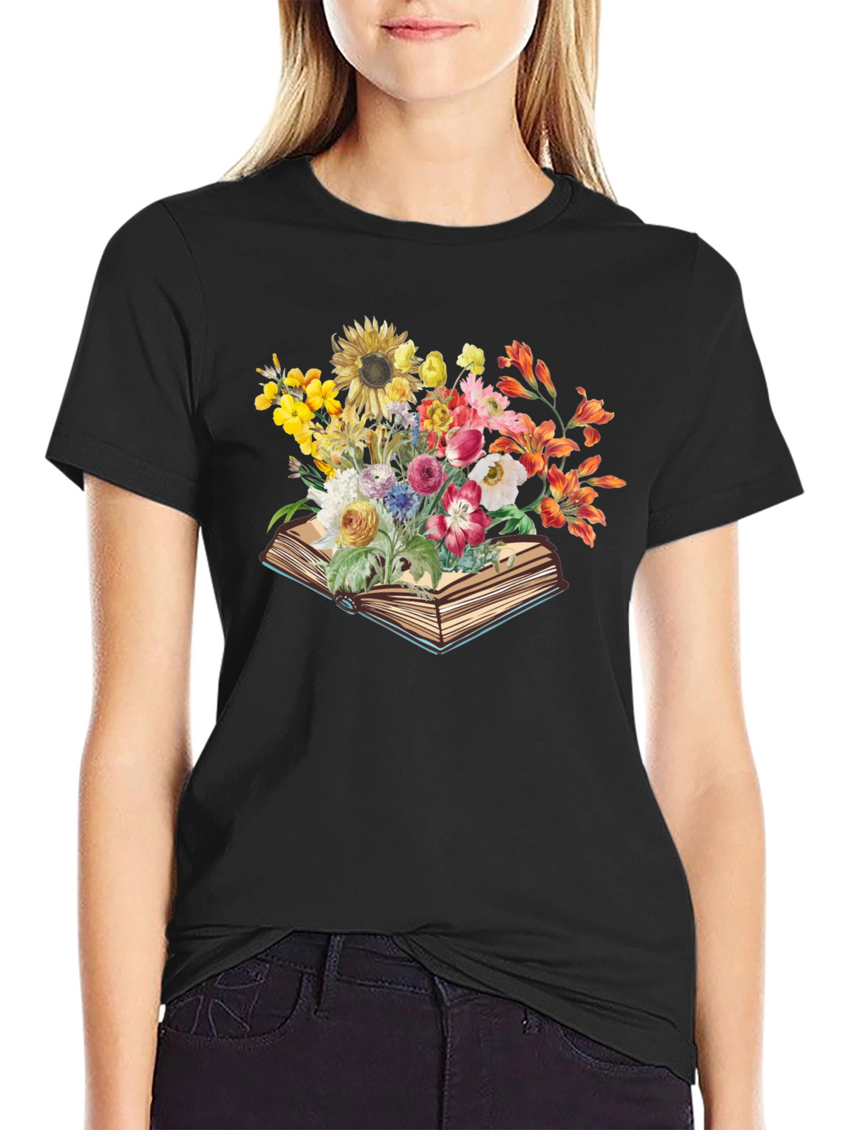 Floral Book T-Shirt