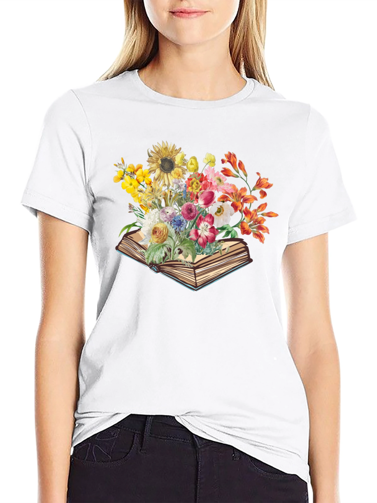 Floral Book T-Shirt