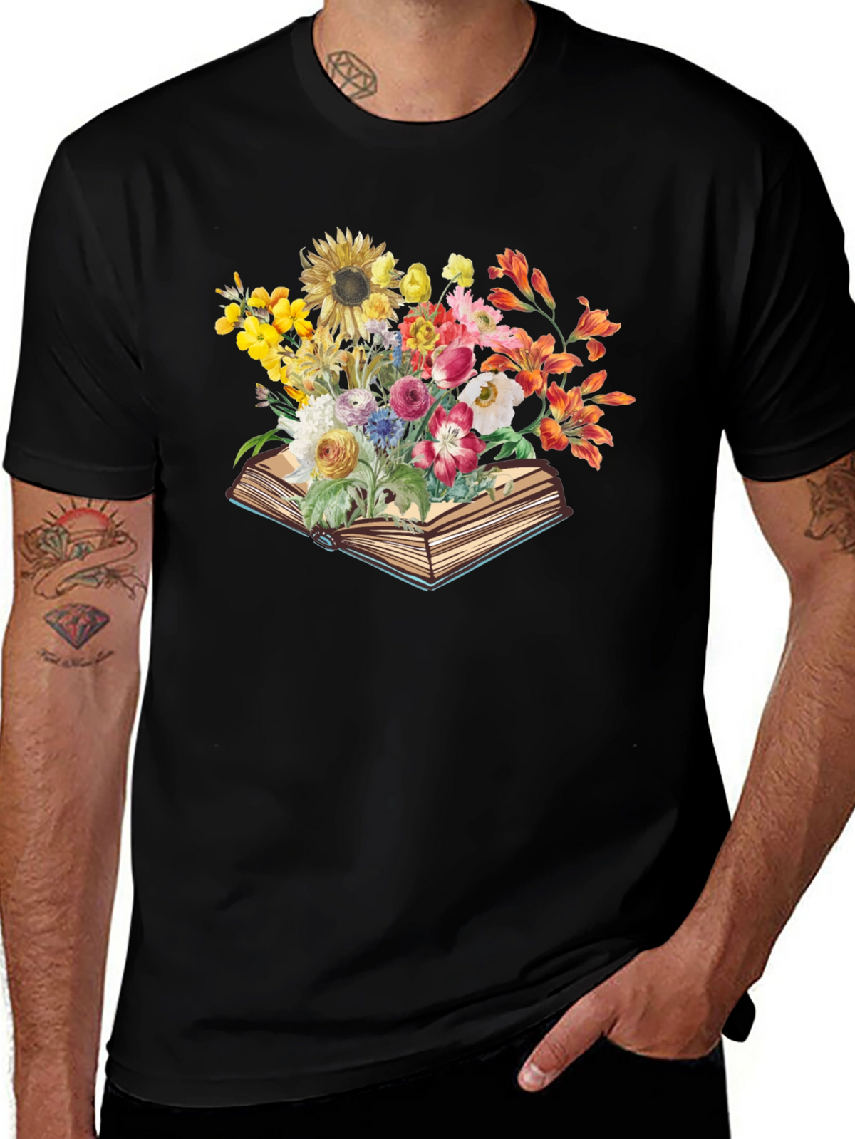 Floral Book T-Shirt