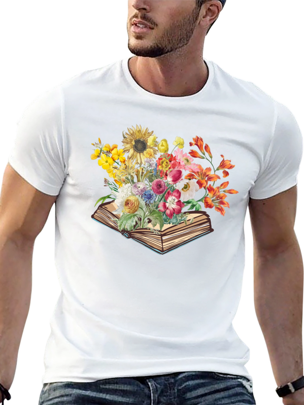 Floral Book T-Shirt