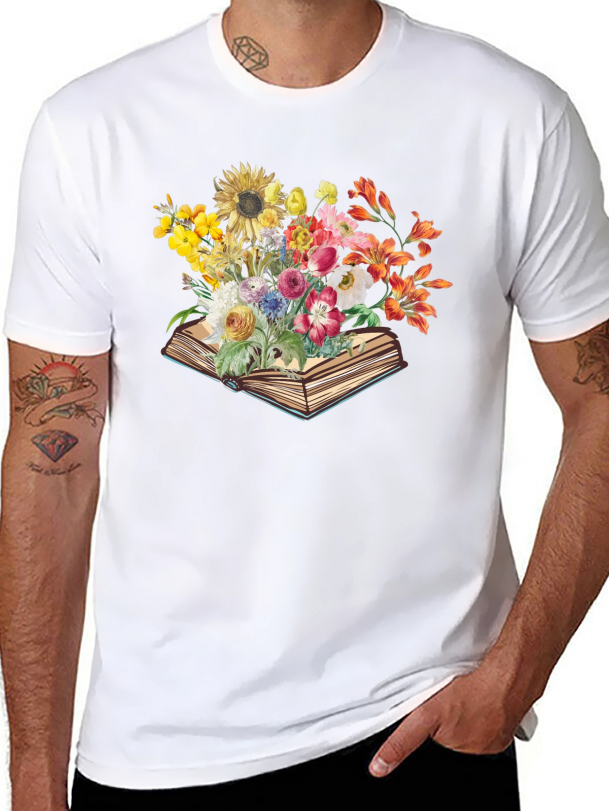 Floral Book T-Shirt