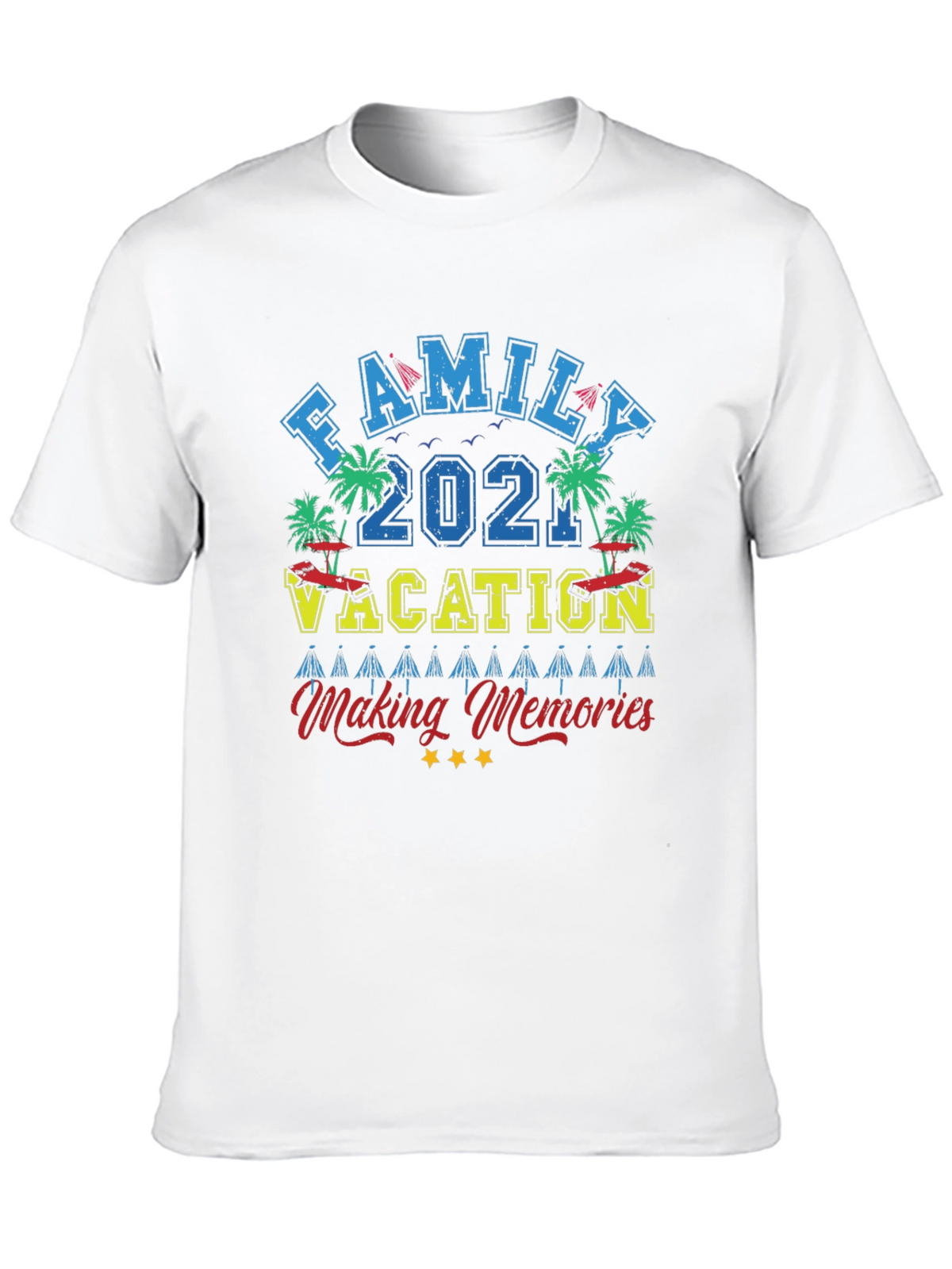 Family Vacation 2021 Black Graphic Tee