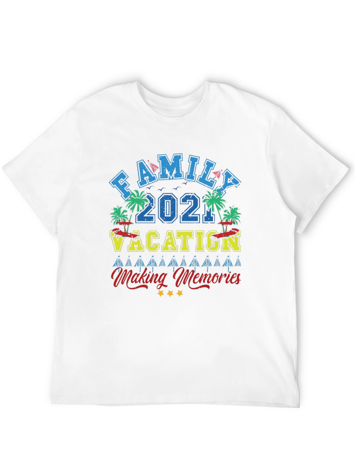 Family Vacation 2021 Black Graphic Tee