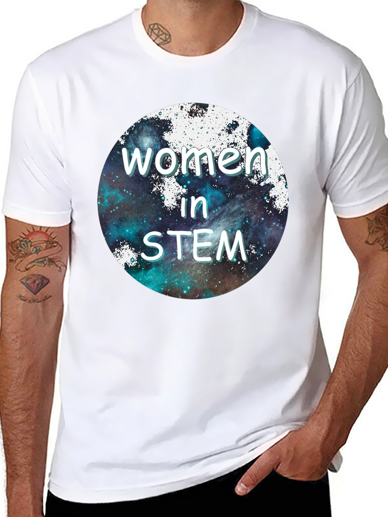 Women in STEM Graphic T-Shirt - Space Design