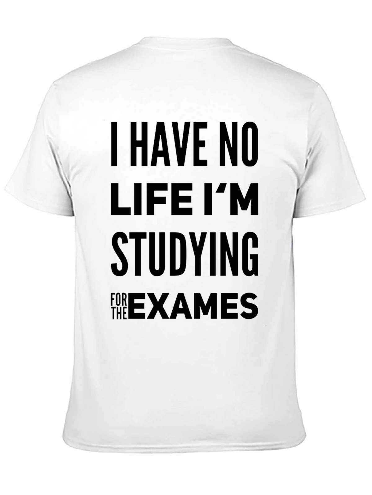 Studying Exams Graphic Tee - Black Cotton T-Shirt