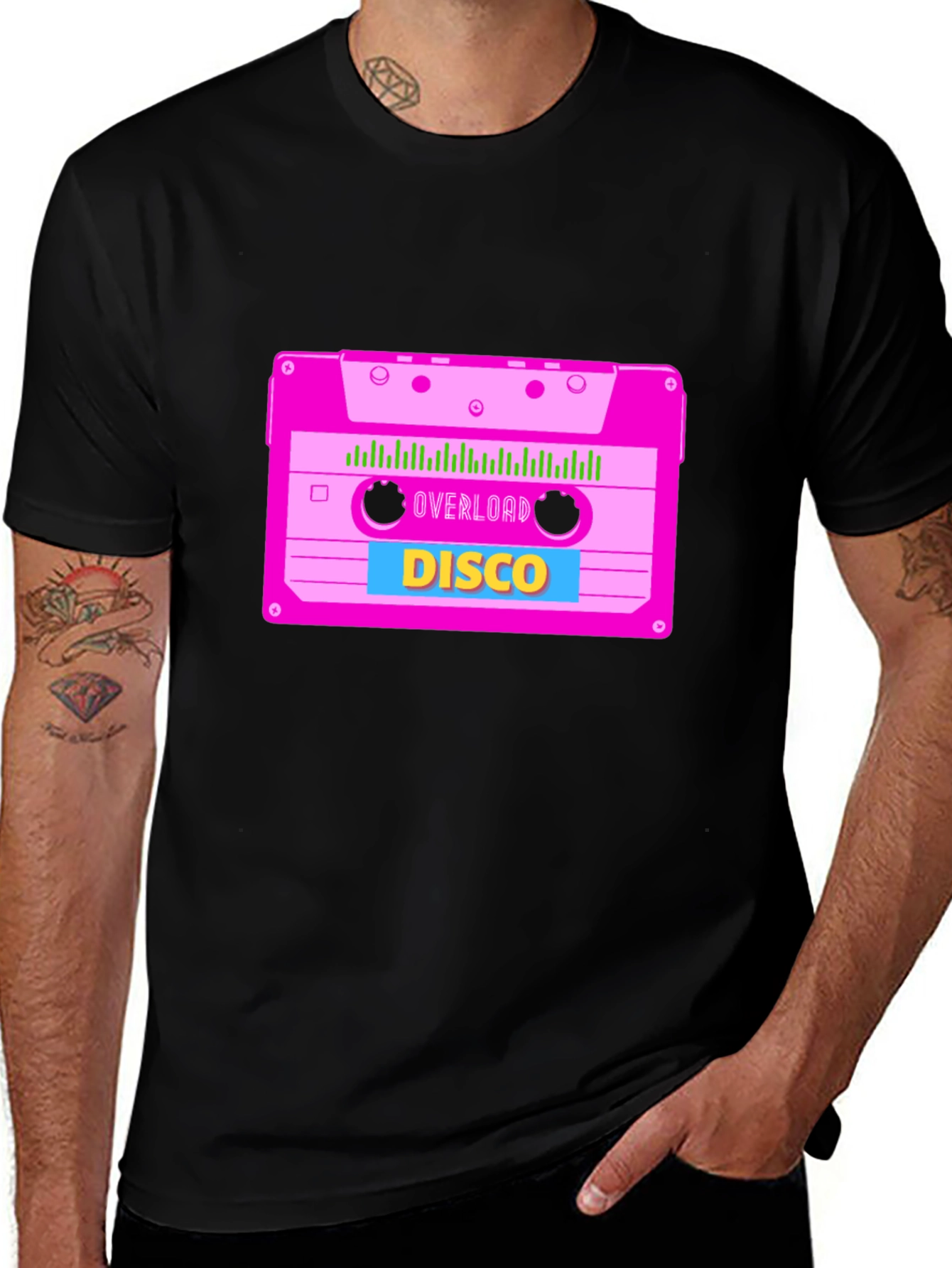 Retro Disco Cassette Graphic Tee