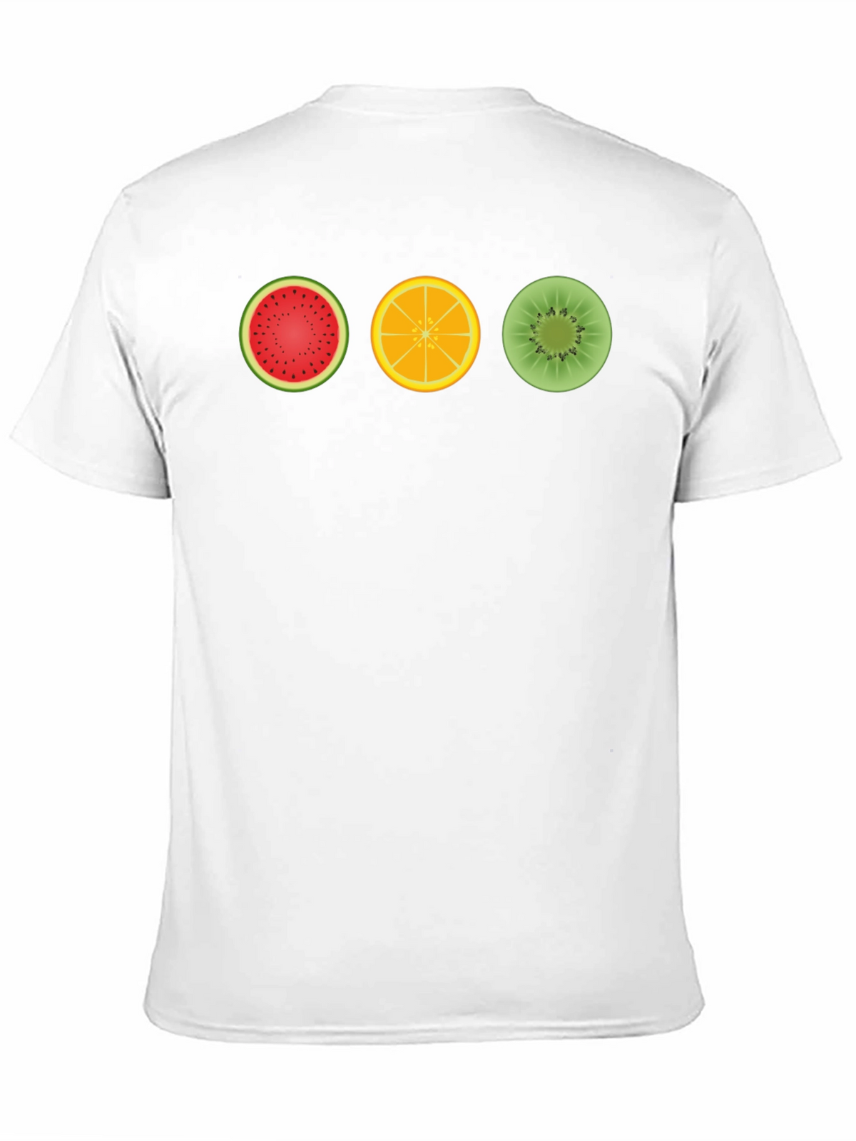 Fruit Circle Graphic T-Shirt - Fun Summer Style