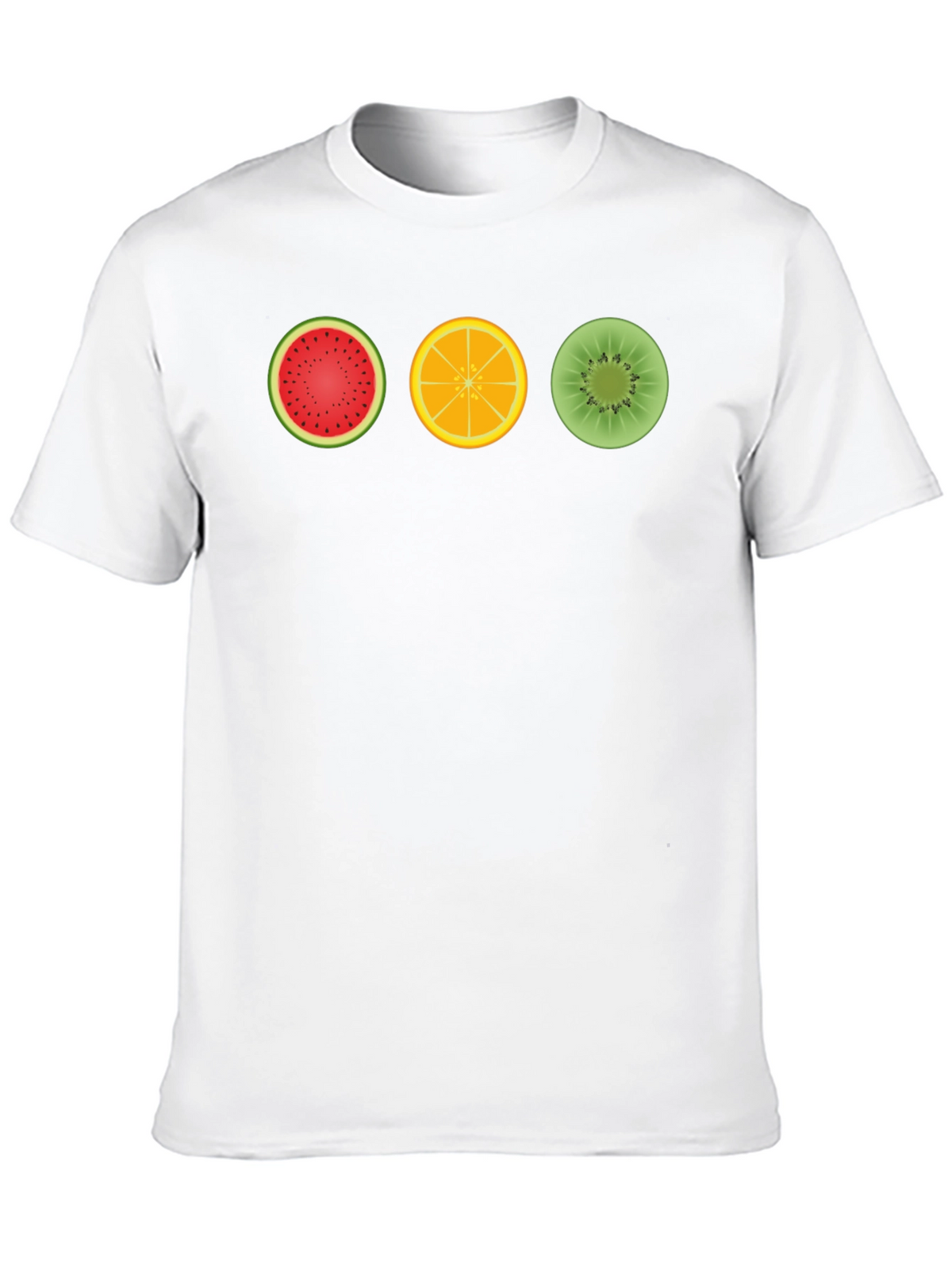 Fruit Circle Graphic T-Shirt - Fun Summer Style