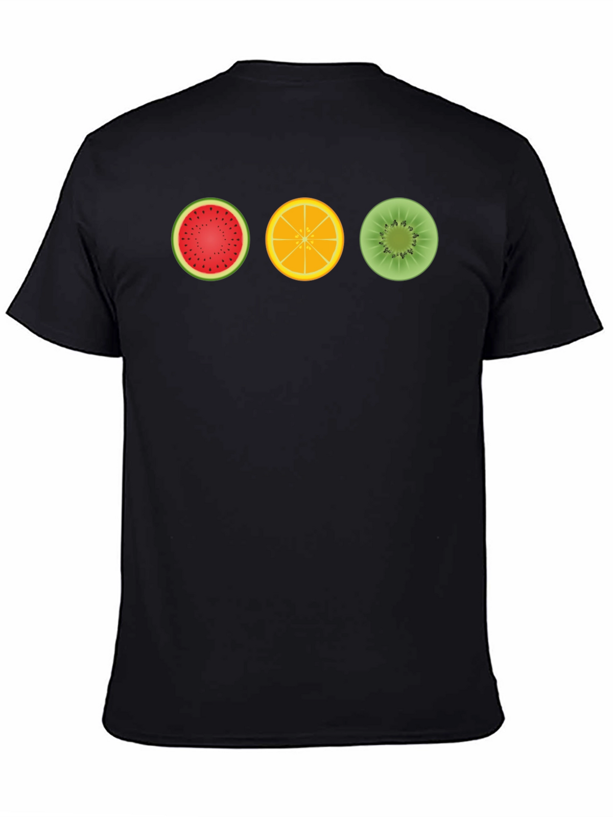 Fruit Circle Graphic T-Shirt - Fun Summer Style