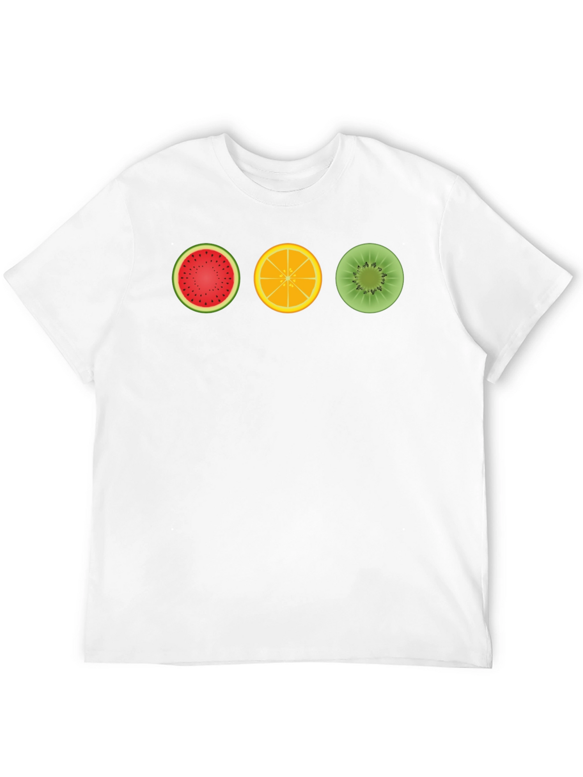 Fruit Circle Graphic T-Shirt - Fun Summer Style