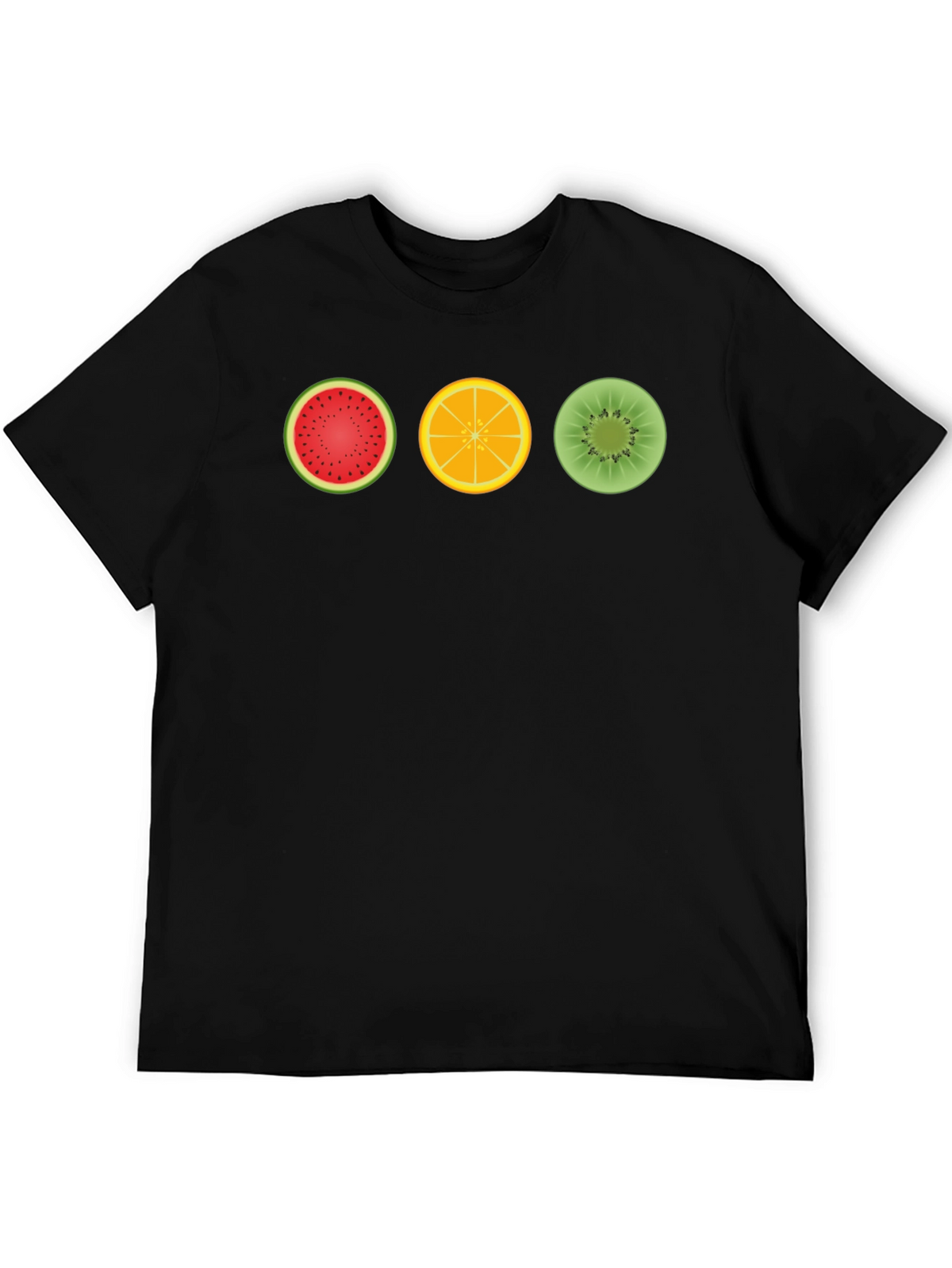 Fruit Circle Graphic T-Shirt - Fun Summer Style