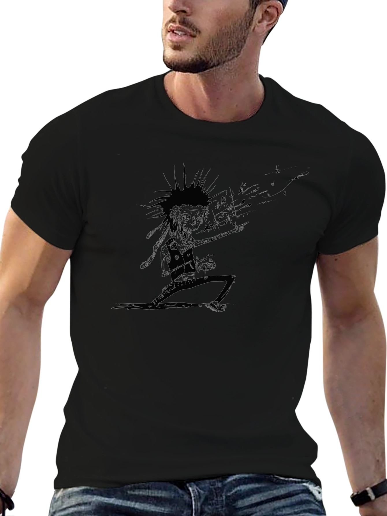 Punk Rock Skeleton Guitarist T-Shirt