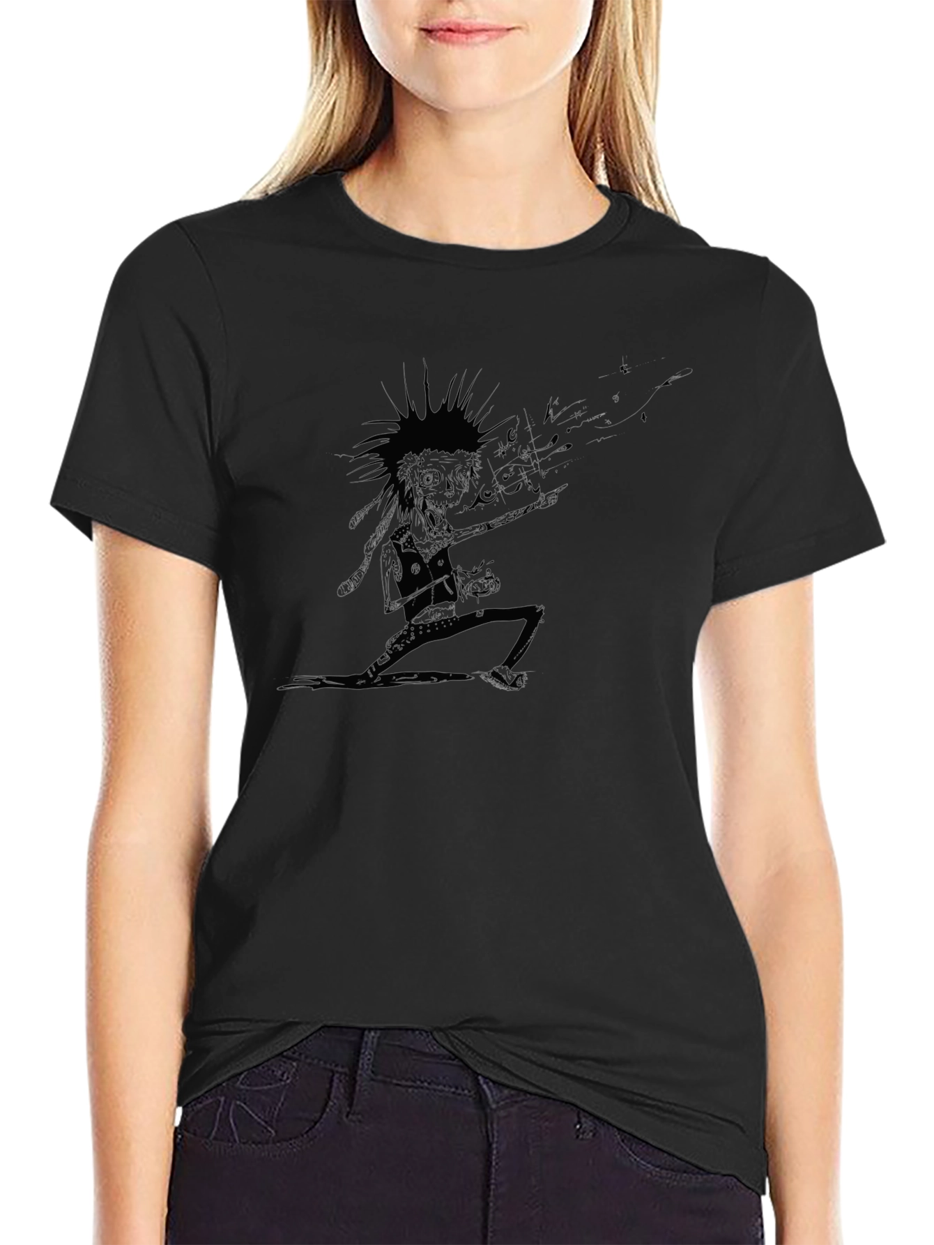 Punk Rock Skeleton Guitarist T-Shirt