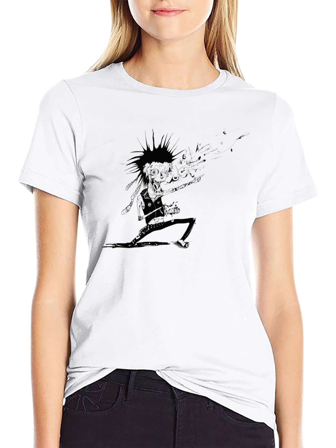 Punk Rock Skeleton Guitarist T-Shirt