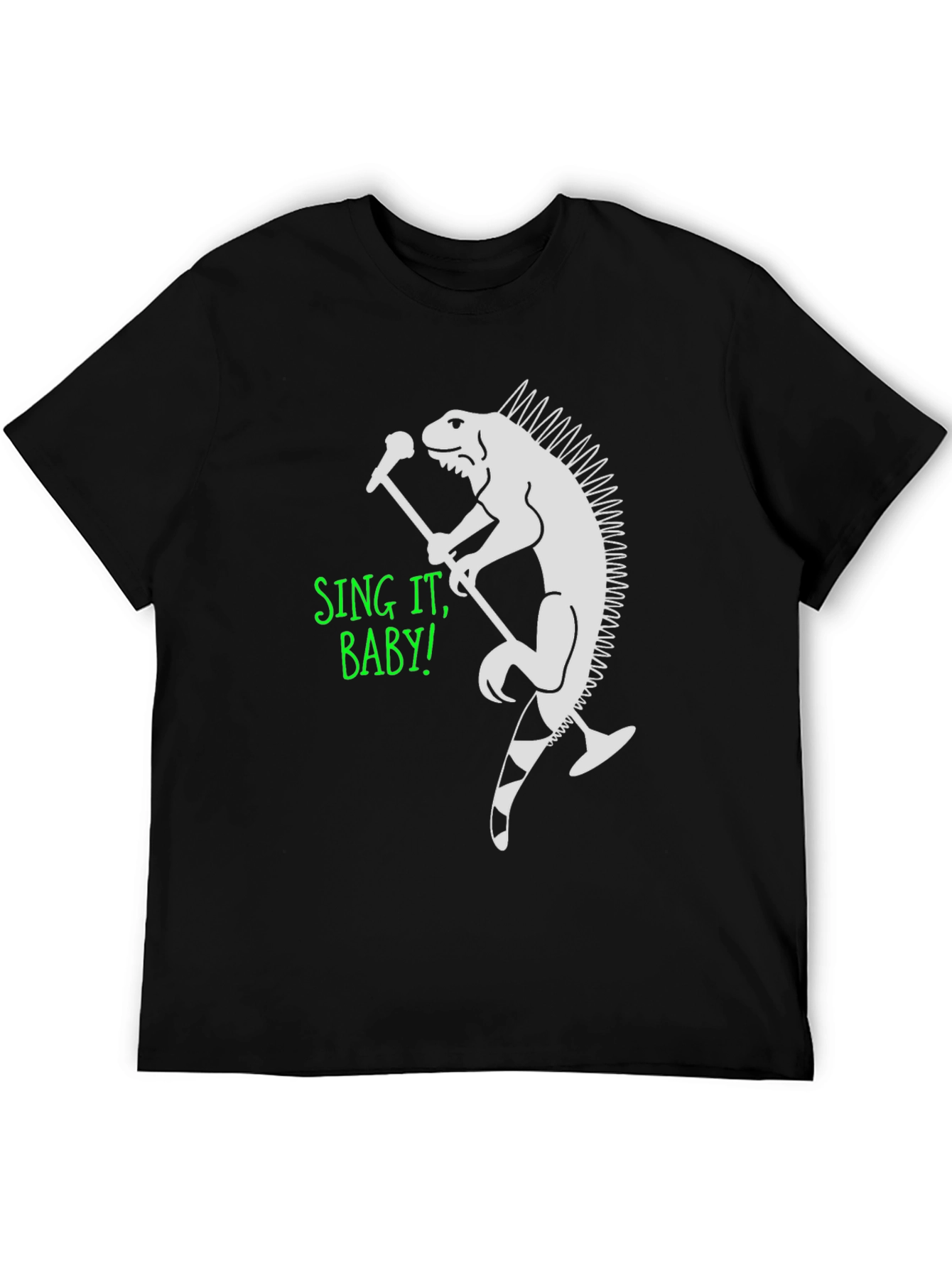 Iguana Singer Graphic T-Shirt - Sing It Baby!