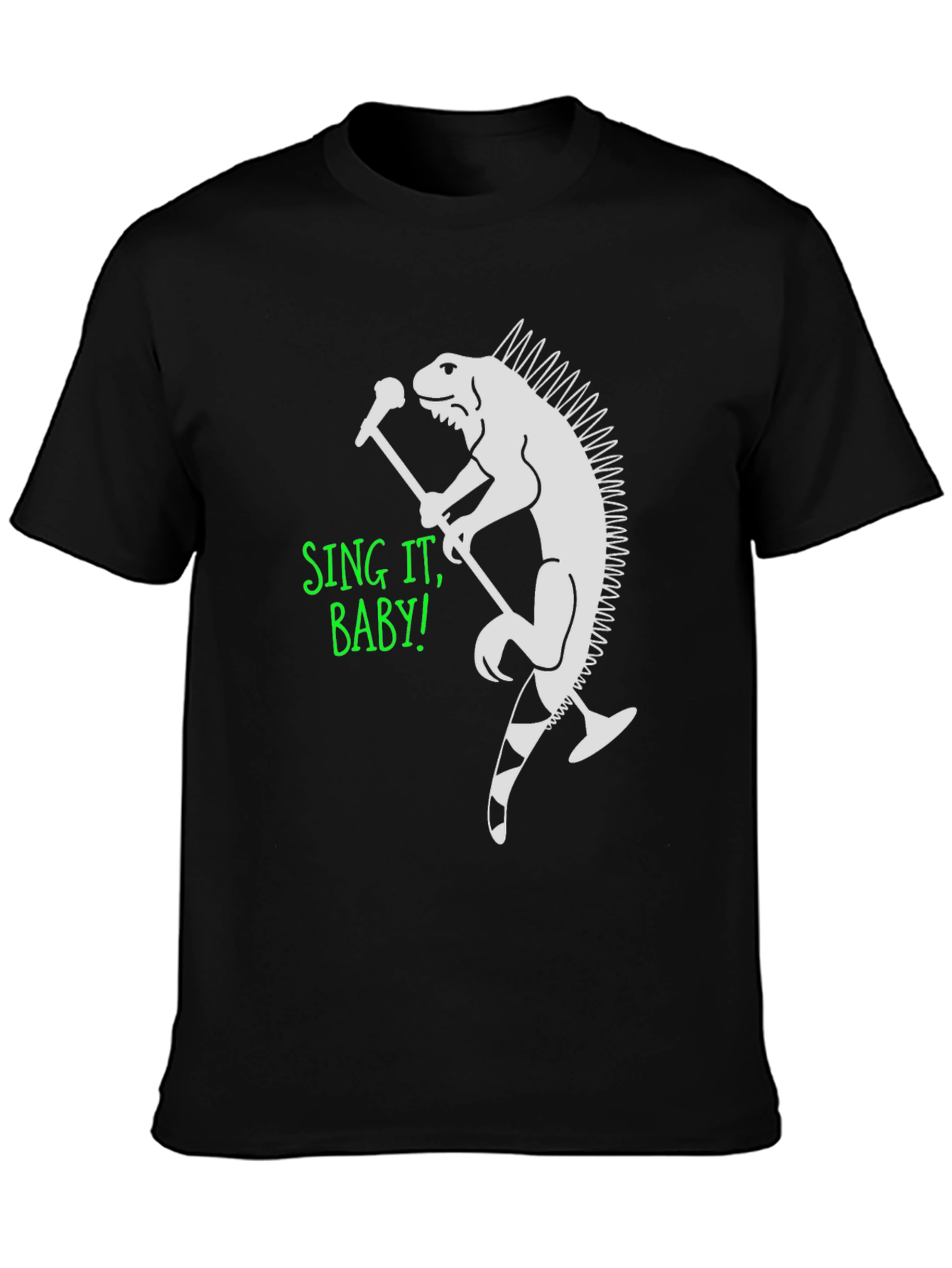 Iguana Singer Graphic T-Shirt - Sing It Baby!