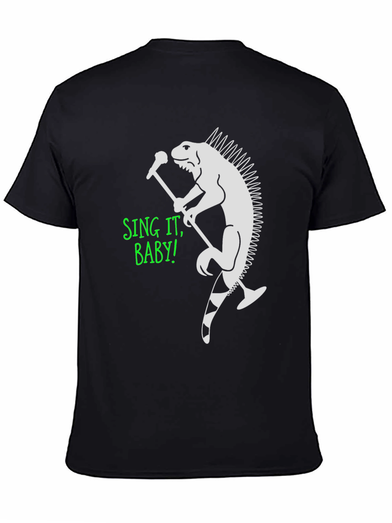 Iguana Singer Graphic T-Shirt - Sing It Baby!