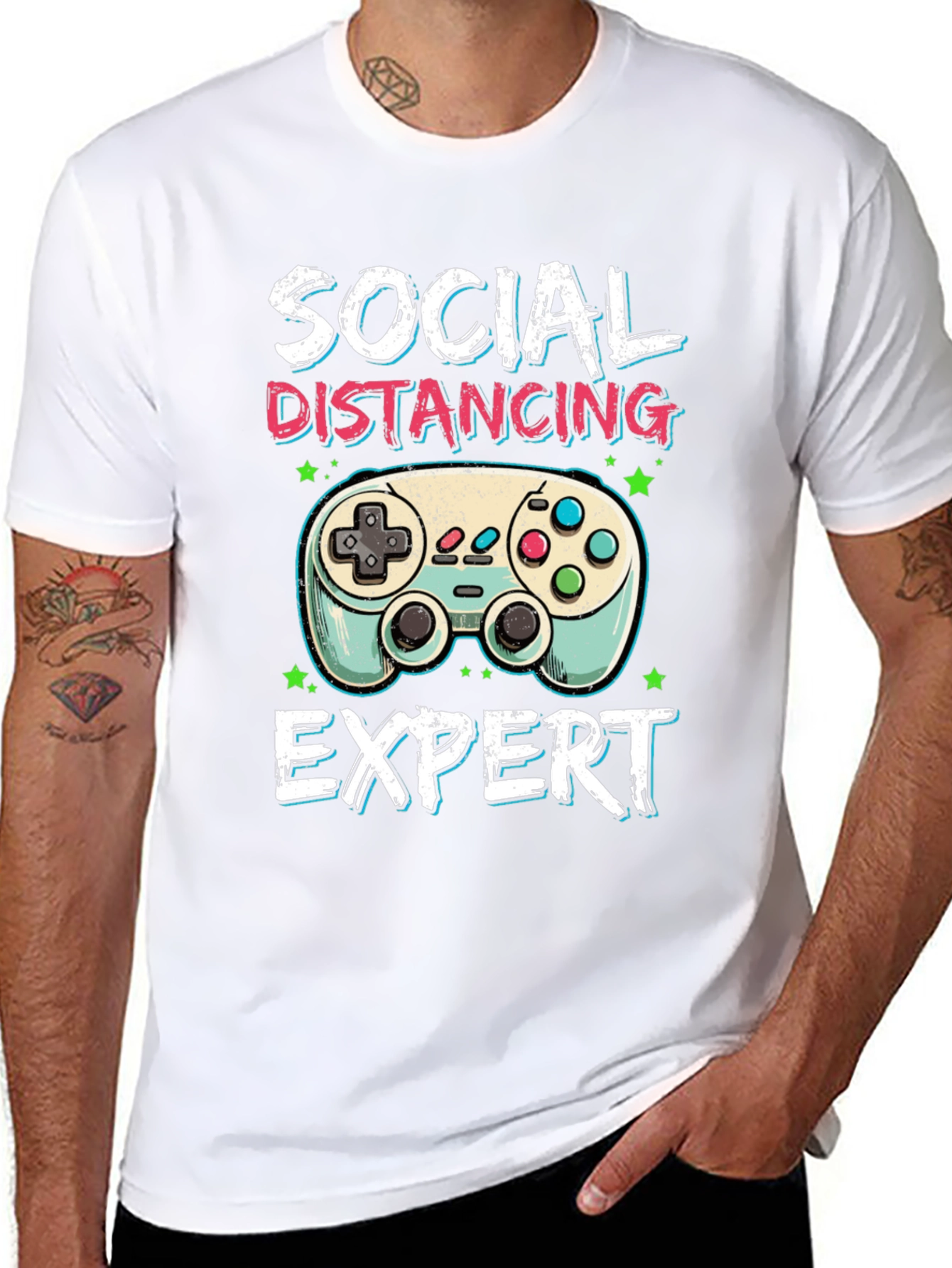 Social Distancing Expert Gamer T-Shirt