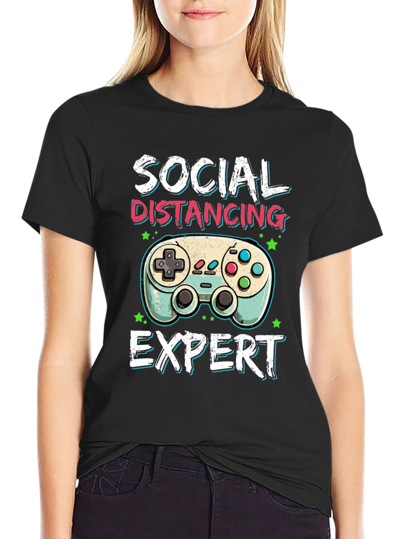 Social Distancing Expert Gamer T-Shirt