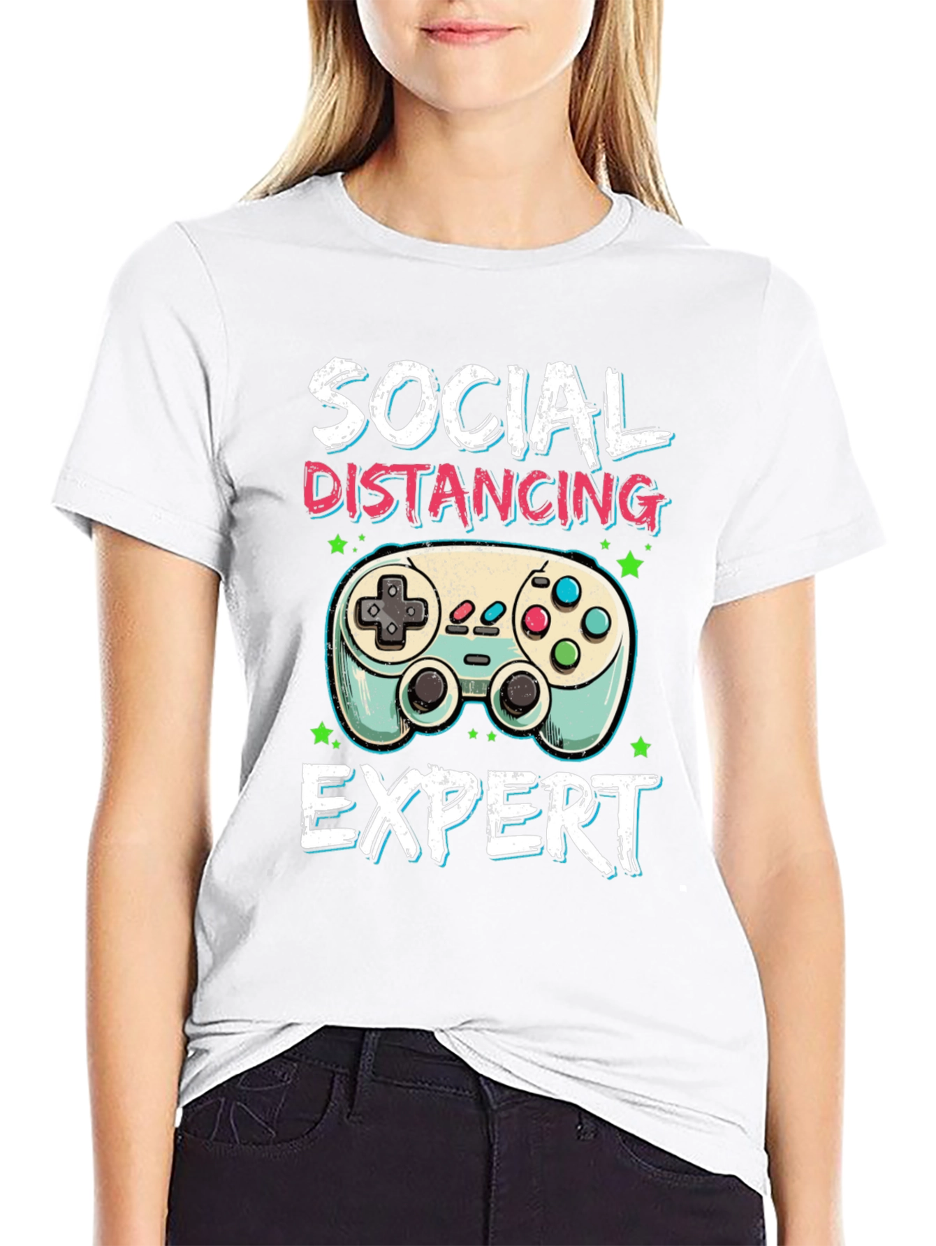 Social Distancing Expert Gamer T-Shirt