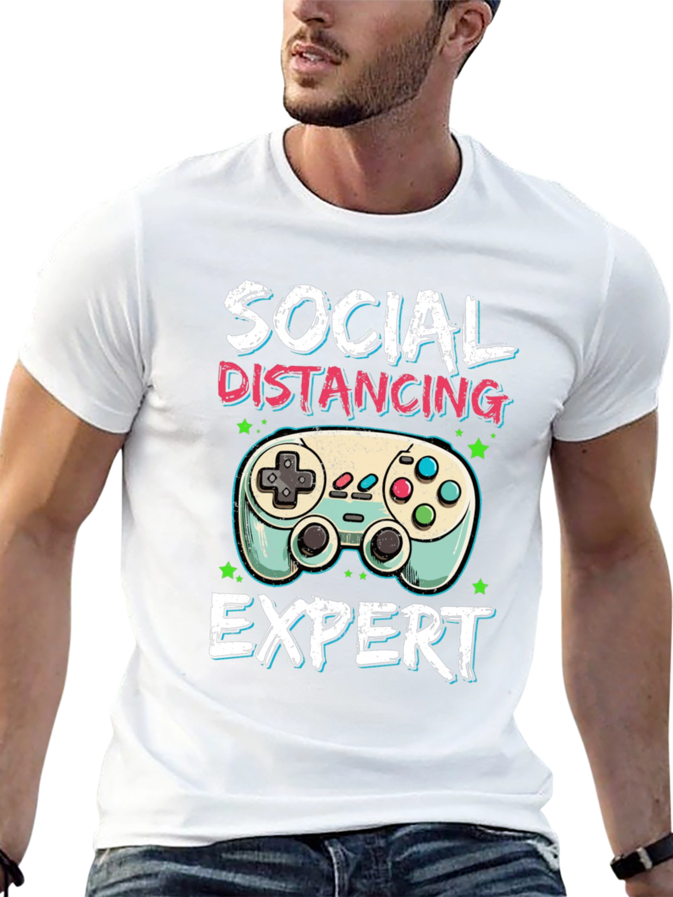 Social Distancing Expert Gamer T-Shirt