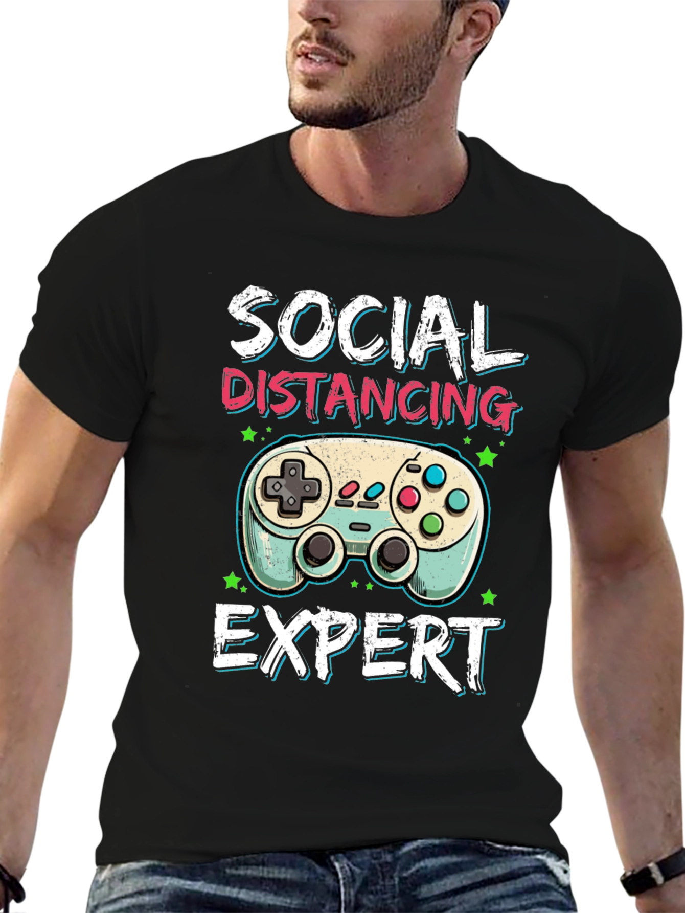 Social Distancing Expert Gamer T-Shirt