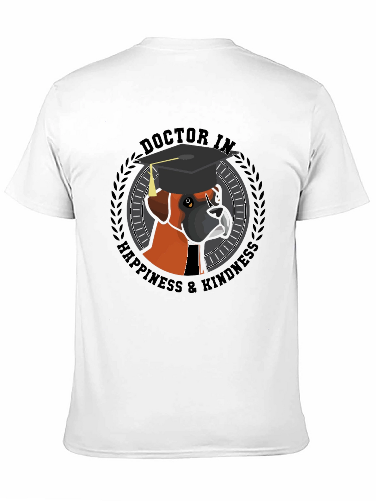 Doctor in Happiness & Kindness Black T-Shirt