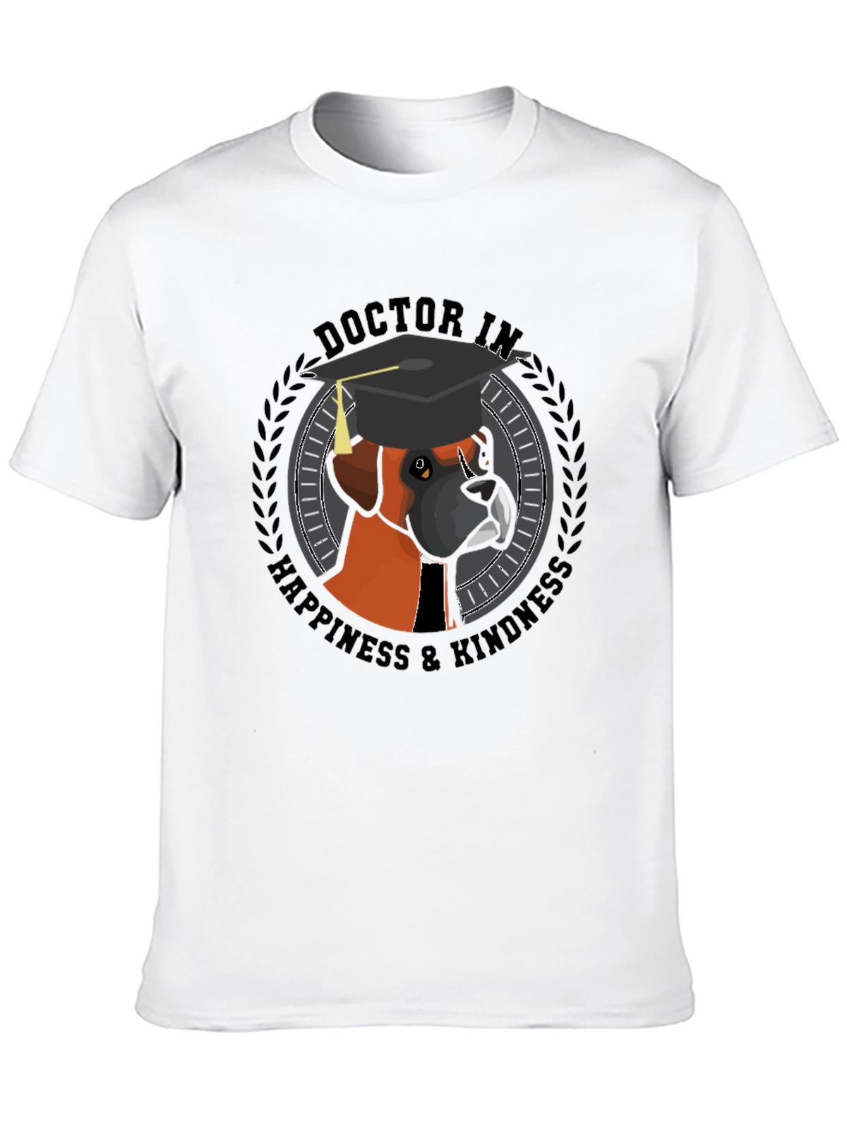 Doctor in Happiness & Kindness Black T-Shirt