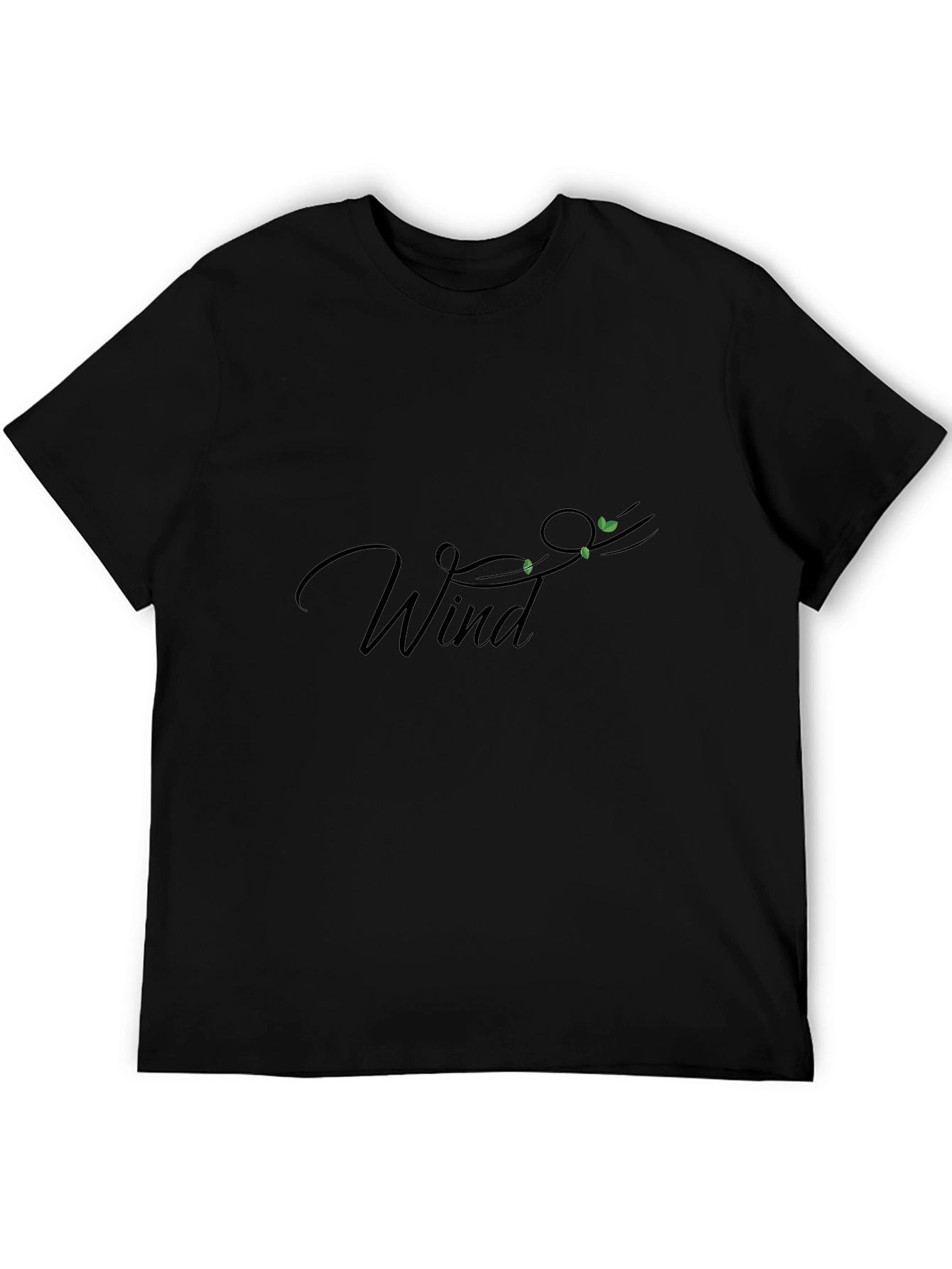 Wind Graphic Black Tee - Stylish & Comfortable