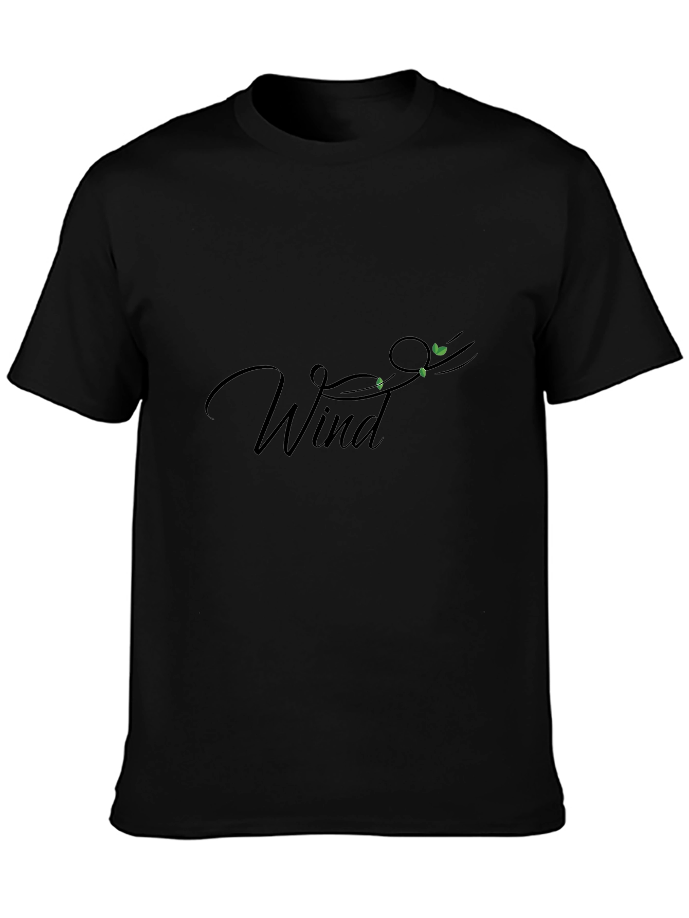 Wind Graphic Black Tee - Stylish & Comfortable