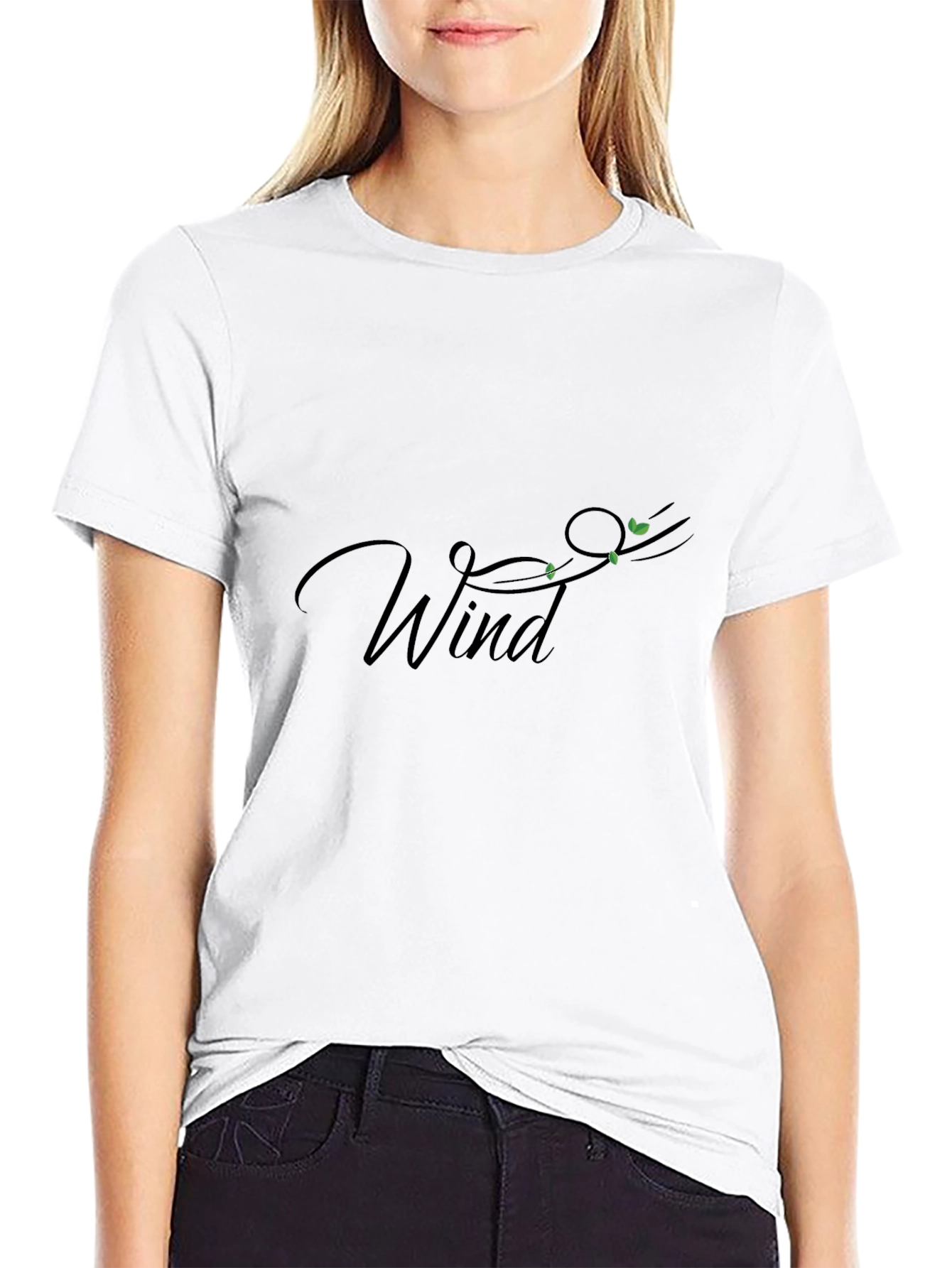 Wind Graphic Black Tee - Stylish & Comfortable