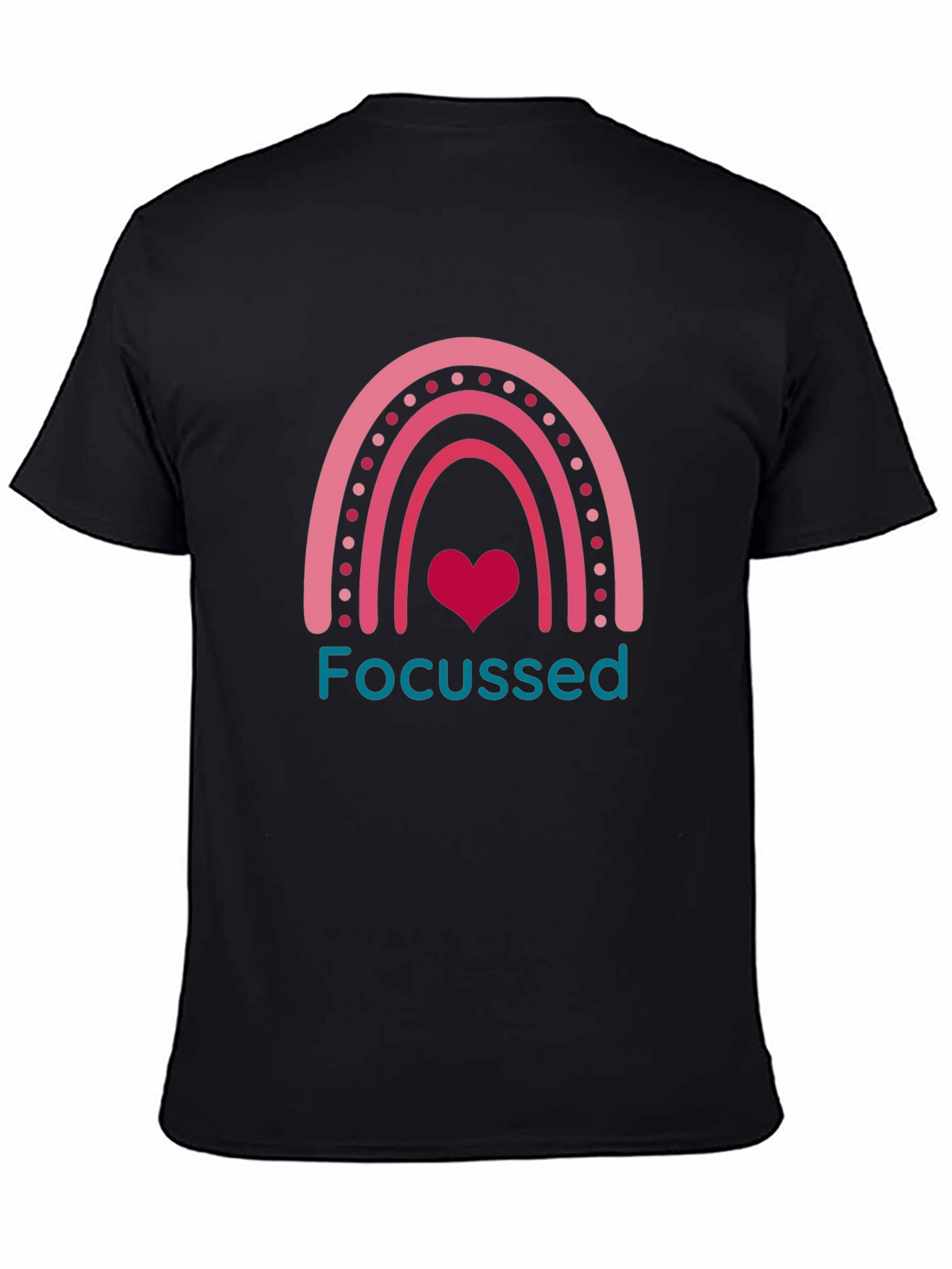Focused Rainbow Heart Graphic Tee