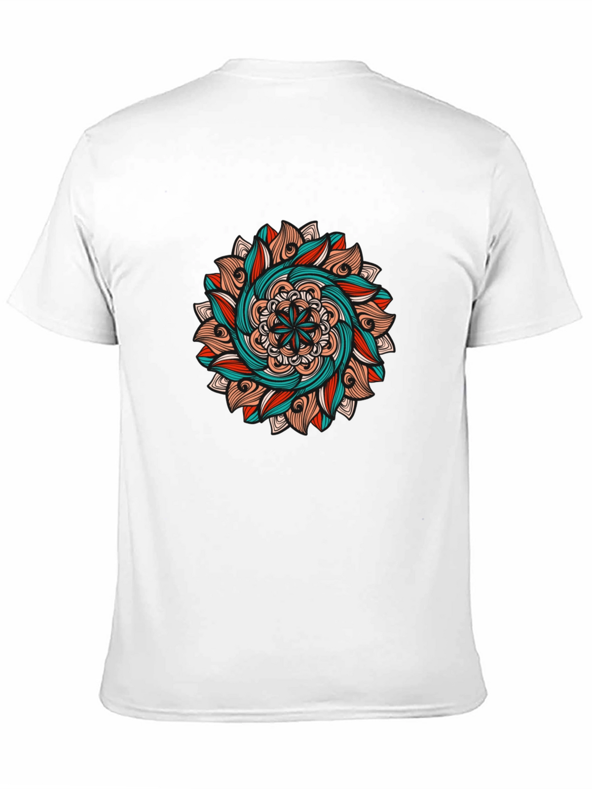 Mandala Graphic Tee - Black Cotton T-Shirt