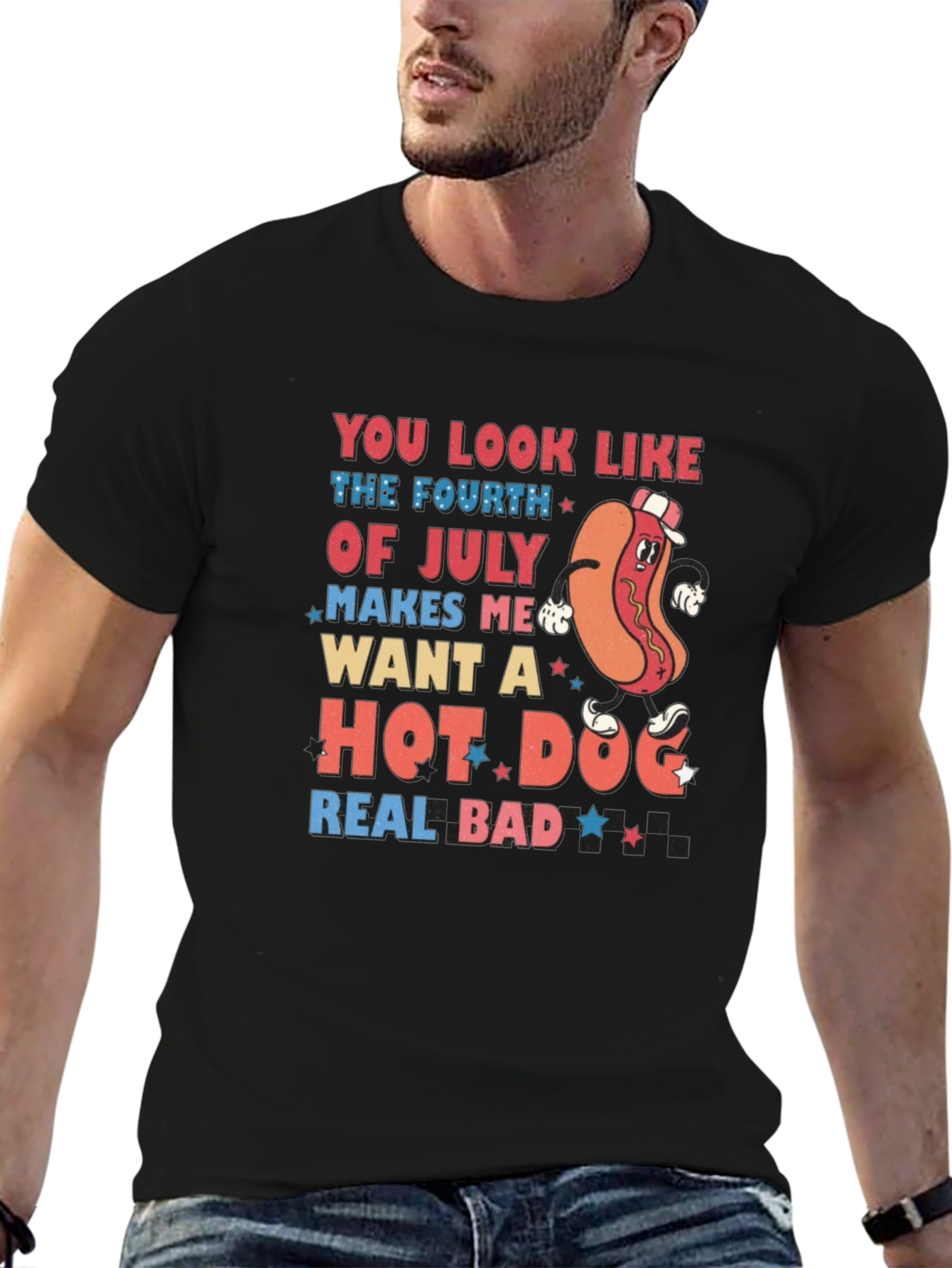 Fourth of July Hot Dog T-Shirt
