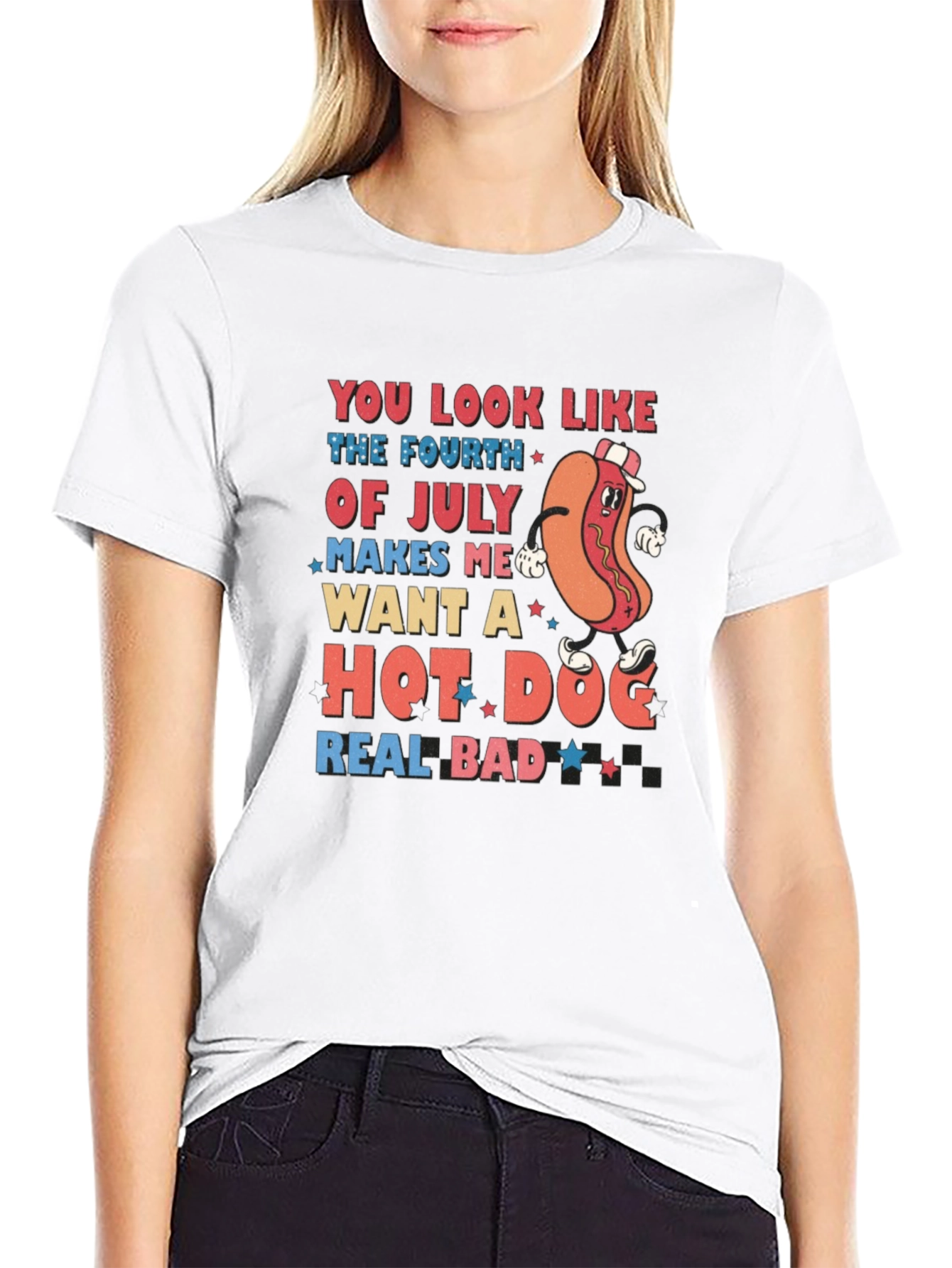 Fourth of July Hot Dog T-Shirt