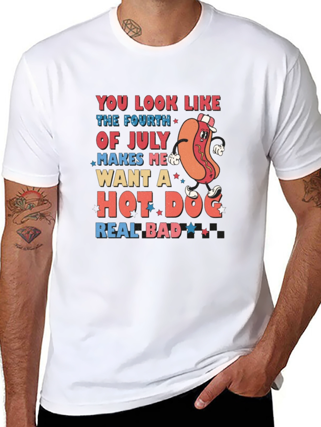 Fourth of July Hot Dog T-Shirt