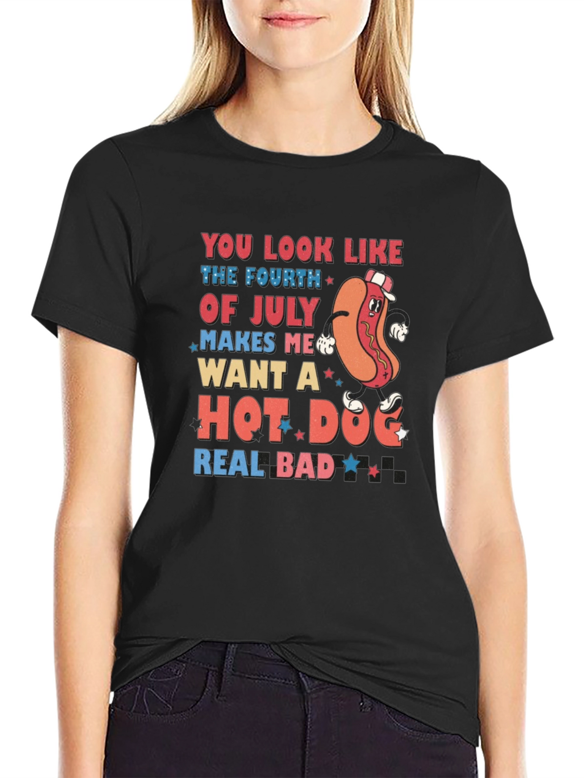 Fourth of July Hot Dog T-Shirt