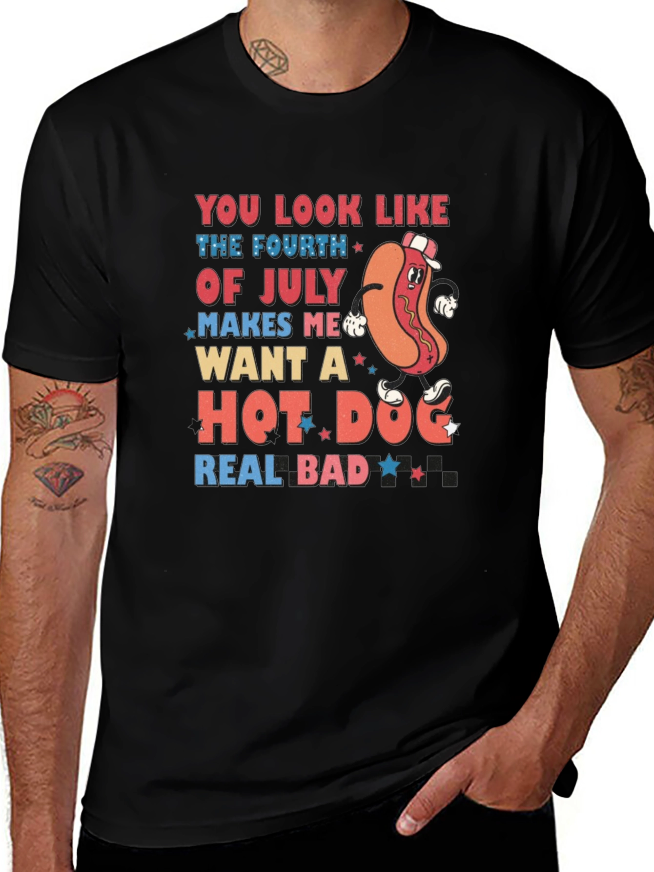 Fourth of July Hot Dog T-Shirt